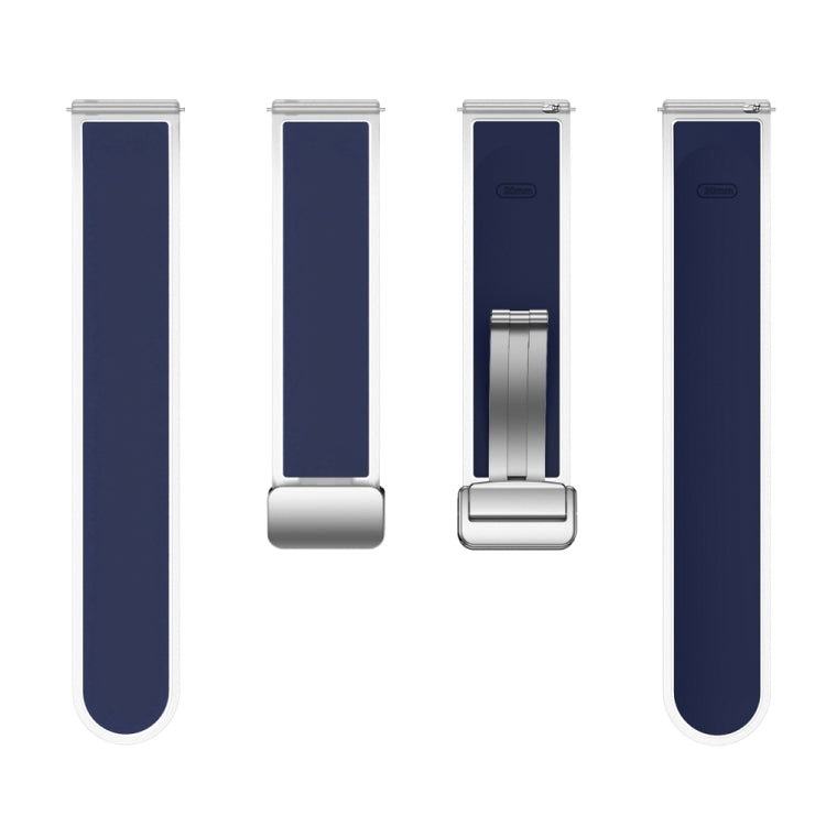 For Samsung Galaxy Watch6 / 5 / 4 Translucent Magnetic Silver Buckle Silicone Watch Band(Dark Blue) - free shipping - PMc TechLife - Order now!