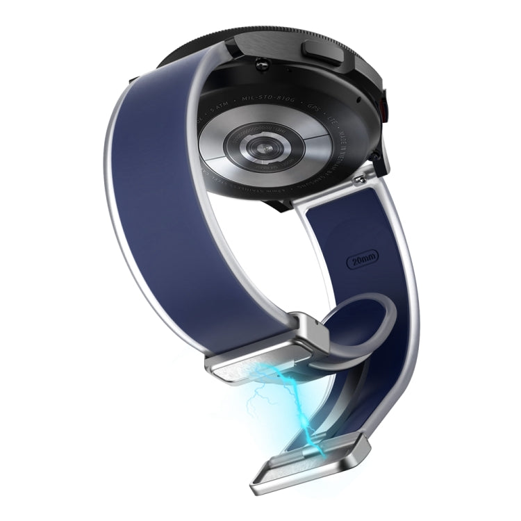 For Samsung Galaxy Watch6 / 5 / 4 Translucent Magnetic Silver Buckle Silicone Watch Band(Dark Blue) - free shipping - PMc TechLife - Order now!