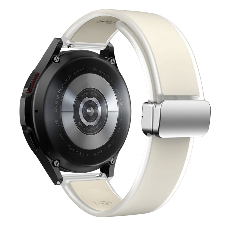 For Samsung Galaxy Watch6 / 5 / 4 Translucent Magnetic Silver Buckle Silicone Watch Band(Starlight Color) - free shipping - PMc TechLife - Order now!