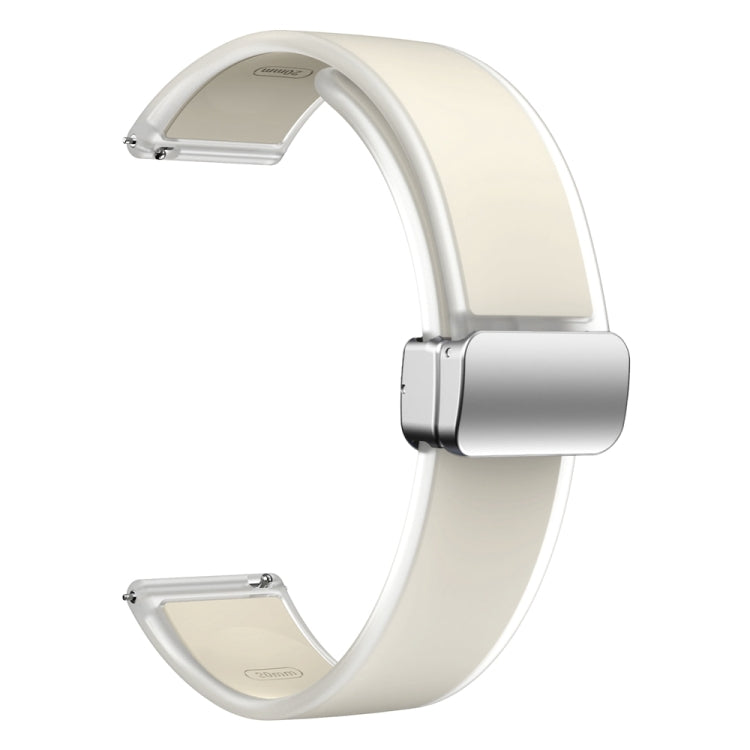 For Samsung Galaxy Watch6 / 5 / 4 Translucent Magnetic Silver Buckle Silicone Watch Band(Starlight Color) - free shipping - PMc TechLife - Order now!