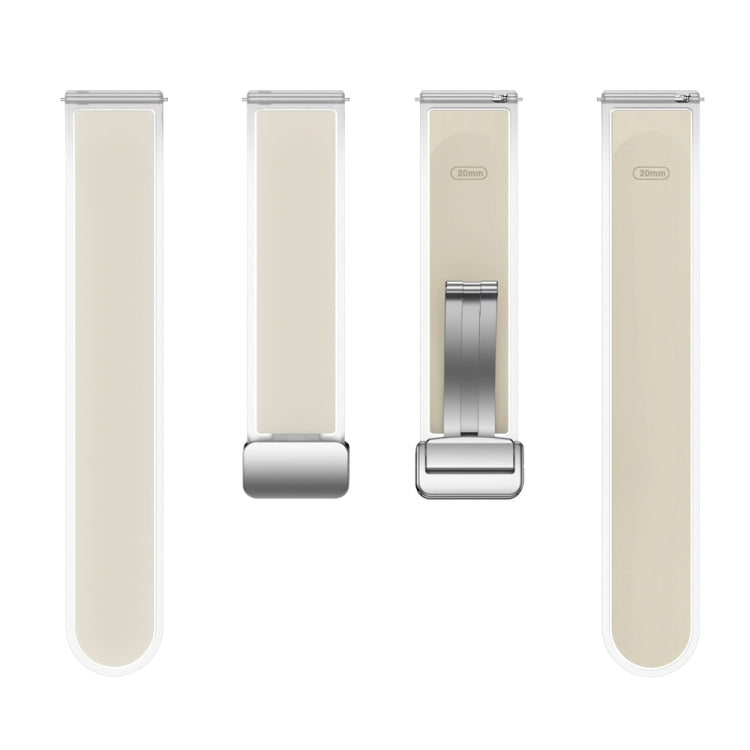 For Samsung Galaxy Watch6 / 5 / 4 Translucent Magnetic Silver Buckle Silicone Watch Band(Starlight Color) - free shipping - PMc TechLife - Order now!