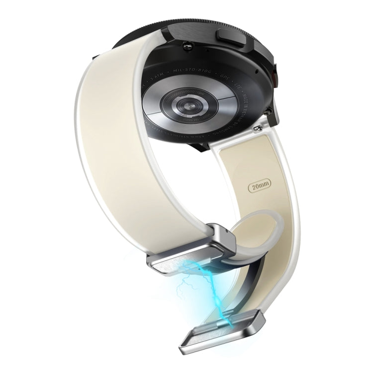 For Samsung Galaxy Watch6 / 5 / 4 Translucent Magnetic Silver Buckle Silicone Watch Band(Starlight Color) - free shipping - PMc TechLife - Order now!