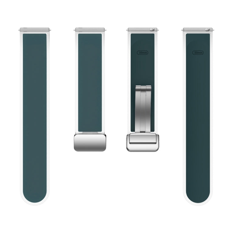 For Samsung Galaxy Watch6 / 5 / 4 Translucent Magnetic Black Buckle Silicone Watch Band(Dark Green) - free shipping - PMc TechLife - Order now!