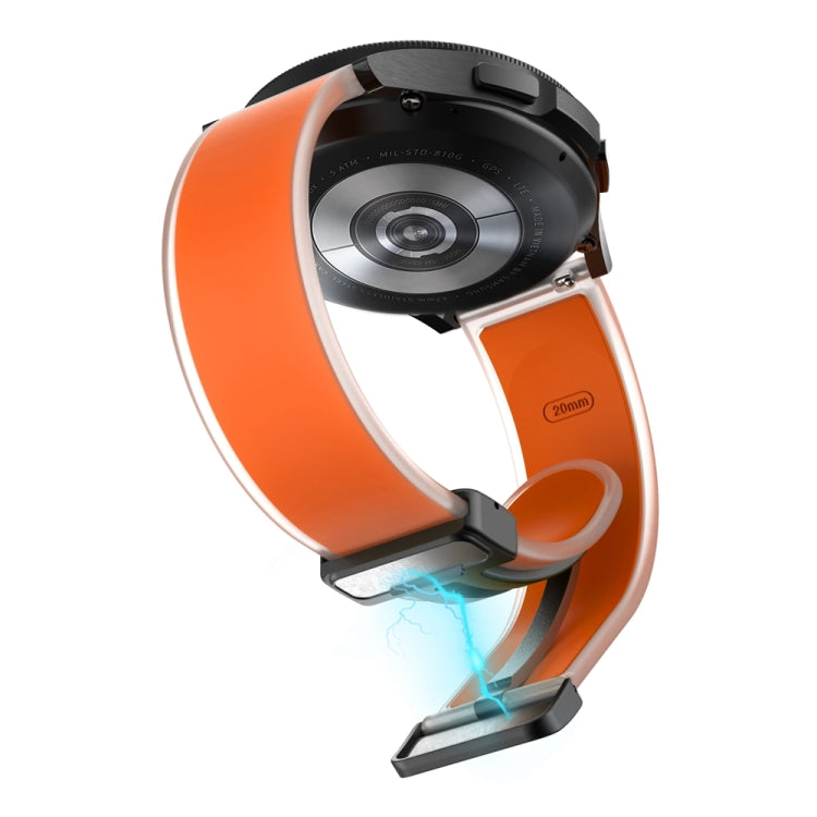 For Samsung Galaxy Watch6 / 5 / 4 Translucent Magnetic Black Buckle Silicone Watch Band(Orange) - free shipping - PMc TechLife - Order now!