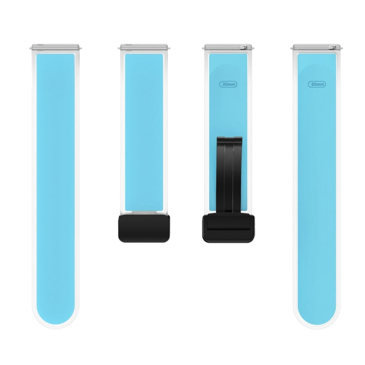 For Samsung Galaxy Watch6 / 5 / 4 Translucent Magnetic Black Buckle Silicone Watch Band(Tiffany Blue) - free shipping - PMc TechLife - Order now!