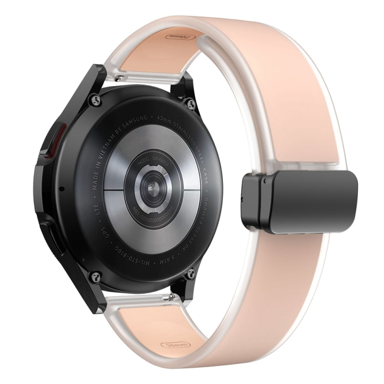 For Samsung Galaxy Watch6 / 5 / 4 Translucent Magnetic Black Buckle Silicone Watch Band(Pink) - free shipping - PMc TechLife - Order now!