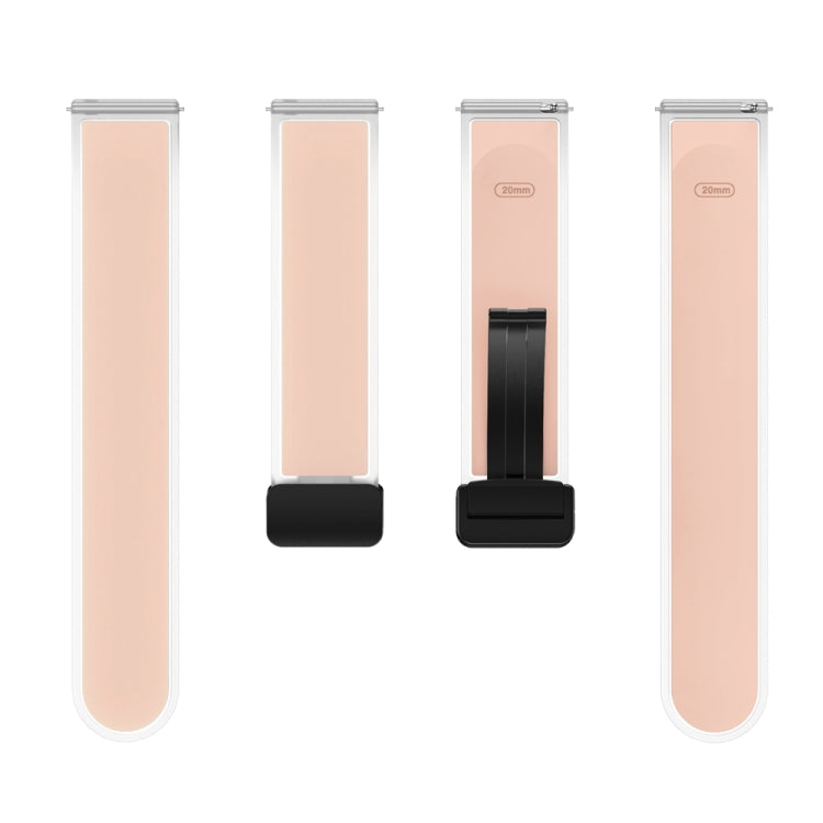 For Samsung Galaxy Watch6 / 5 / 4 Translucent Magnetic Black Buckle Silicone Watch Band(Pink) - free shipping - PMc TechLife - Order now!