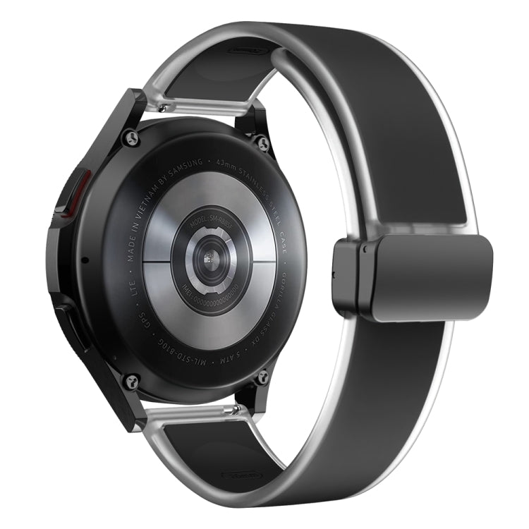 For Samsung Galaxy Watch6 / 5 / 4 Translucent Magnetic Black Buckle Silicone Watch Band(Black) - free shipping - PMc TechLife - Order now!