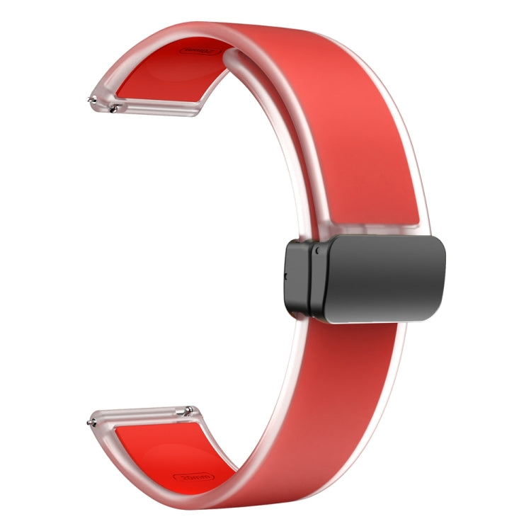 For Samsung Galaxy Watch6 / 5 / 4 Translucent Magnetic Black Buckle Silicone Watch Band(Red) - free shipping - PMc TechLife - Order now!