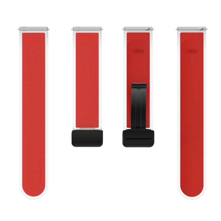 For Samsung Galaxy Watch6 / 5 / 4 Translucent Magnetic Black Buckle Silicone Watch Band(Red) - free shipping - PMc TechLife - Order now!