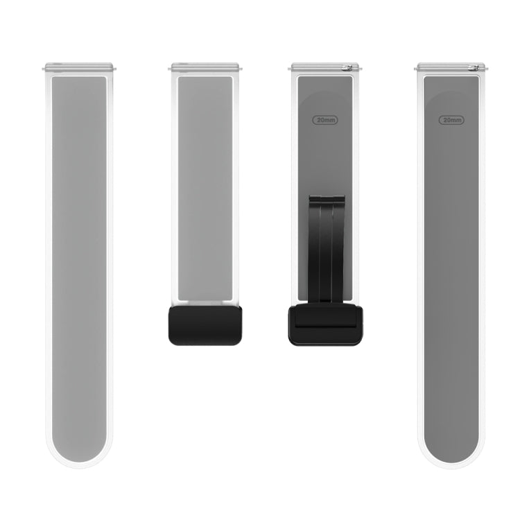 For Samsung Galaxy Watch6 / 5 / 4 Translucent Magnetic Black Buckle Silicone Watch Band(Light Grey) - free shipping - PMc TechLife - Order now!