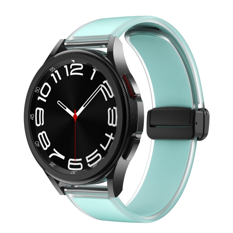For Samsung Galaxy Watch6 / 5 / 4 Translucent Magnetic Black Buckle Silicone Watch Band(Light Green) - free shipping - PMc TechLife - Order now!