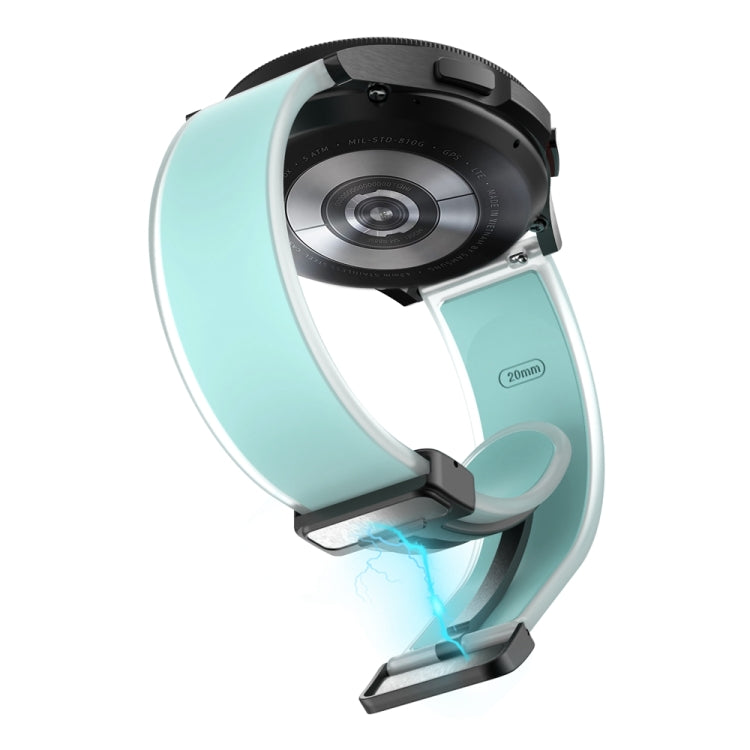 For Samsung Galaxy Watch6 / 5 / 4 Translucent Magnetic Black Buckle Silicone Watch Band(Light Green) - free shipping - PMc TechLife - Order now!