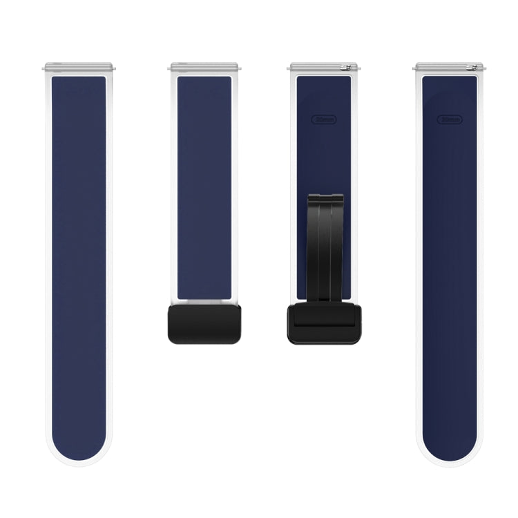 For Samsung Galaxy Watch6 / 5 / 4 Translucent Magnetic Black Buckle Silicone Watch Band(Dark Blue) - free shipping - PMc TechLife - Order now!