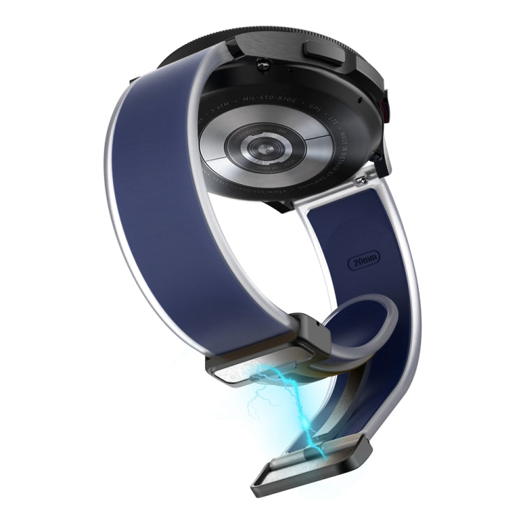 For Samsung Galaxy Watch6 / 5 / 4 Translucent Magnetic Black Buckle Silicone Watch Band(Dark Blue) - free shipping - PMc TechLife - Order now!