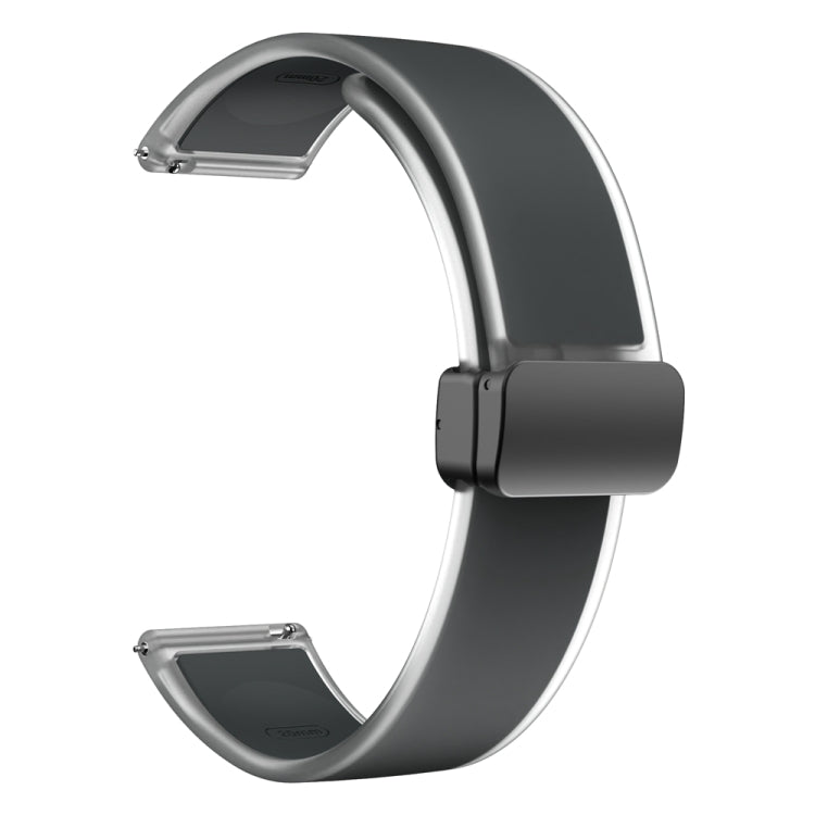 For Samsung Galaxy Watch6 / 5 / 4 Translucent Magnetic Black Buckle Silicone Watch Band(Space Grey) - free shipping - PMc TechLife - Order now!