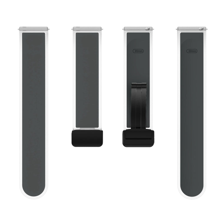 For Samsung Galaxy Watch6 / 5 / 4 Translucent Magnetic Black Buckle Silicone Watch Band(Space Grey) - free shipping - PMc TechLife - Order now!