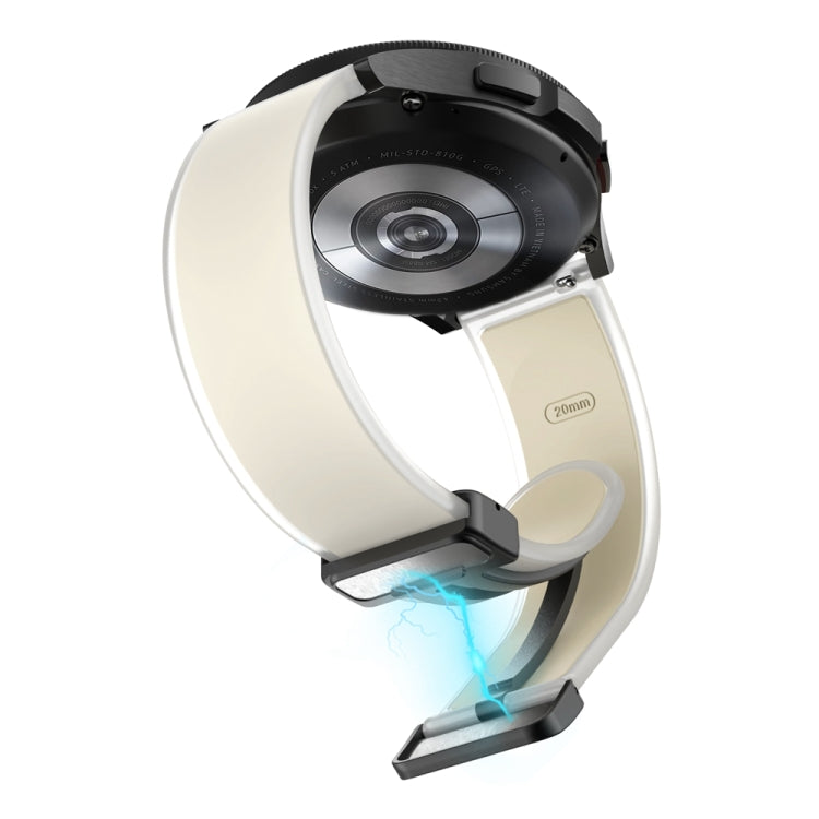 For Samsung Galaxy Watch6 / 5 / 4 Translucent Magnetic Black Buckle Silicone Watch Band(Starlight Color) - free shipping - PMc TechLife - Order now!