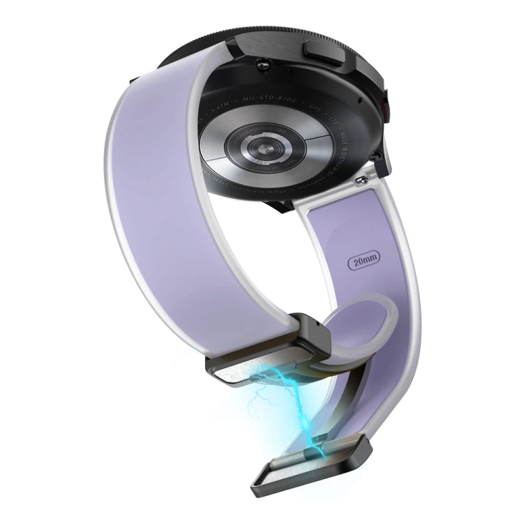 For Samsung Galaxy Watch6 / 5 / 4 Translucent Magnetic Black Buckle Silicone Watch Band(Purple) - free shipping - PMc TechLife - Order now!