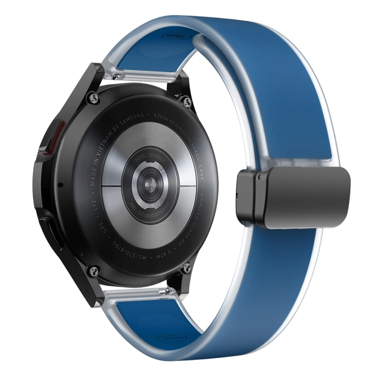 For Samsung Galaxy Watch6 / 5 / 4 Translucent Magnetic Black Buckle Silicone Watch Band(Rock Blue) - free shipping - PMc TechLife - Order now!