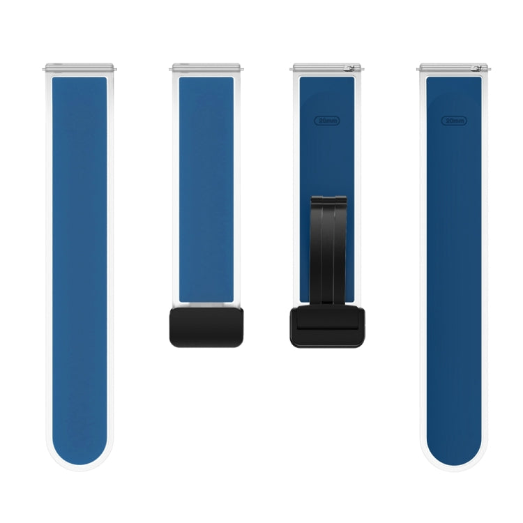 For Samsung Galaxy Watch6 / 5 / 4 Translucent Magnetic Black Buckle Silicone Watch Band(Rock Blue) - free shipping - PMc TechLife - Order now!
