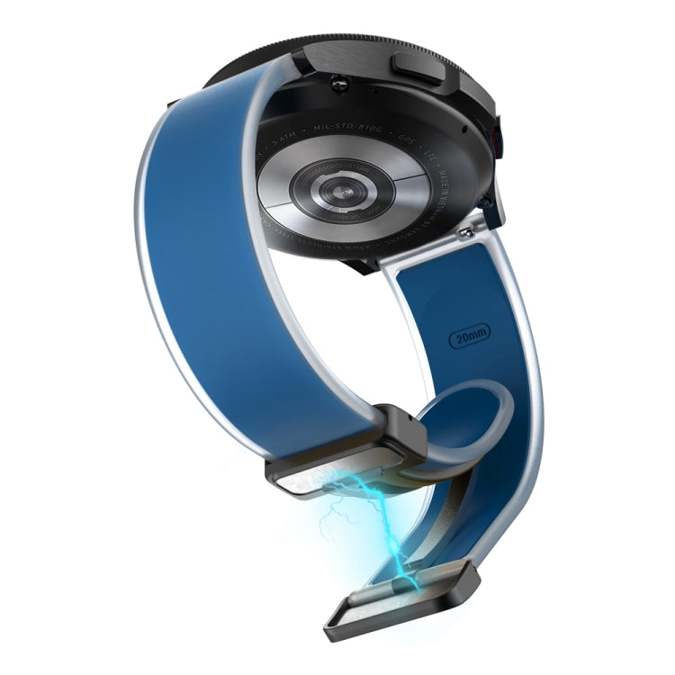 For Samsung Galaxy Watch6 / 5 / 4 Translucent Magnetic Black Buckle Silicone Watch Band(Rock Blue) - free shipping - PMc TechLife - Order now!