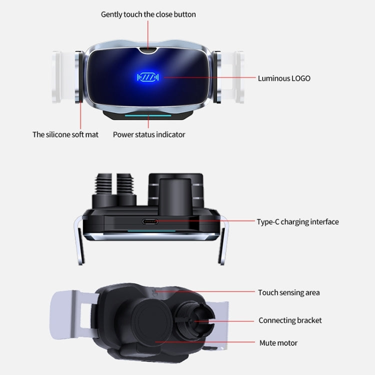 D7 Infrared lnduction Wireless Fast Charging Air Outlet Car Holder(Black) - free shipping - PMC TechLife - Order now!