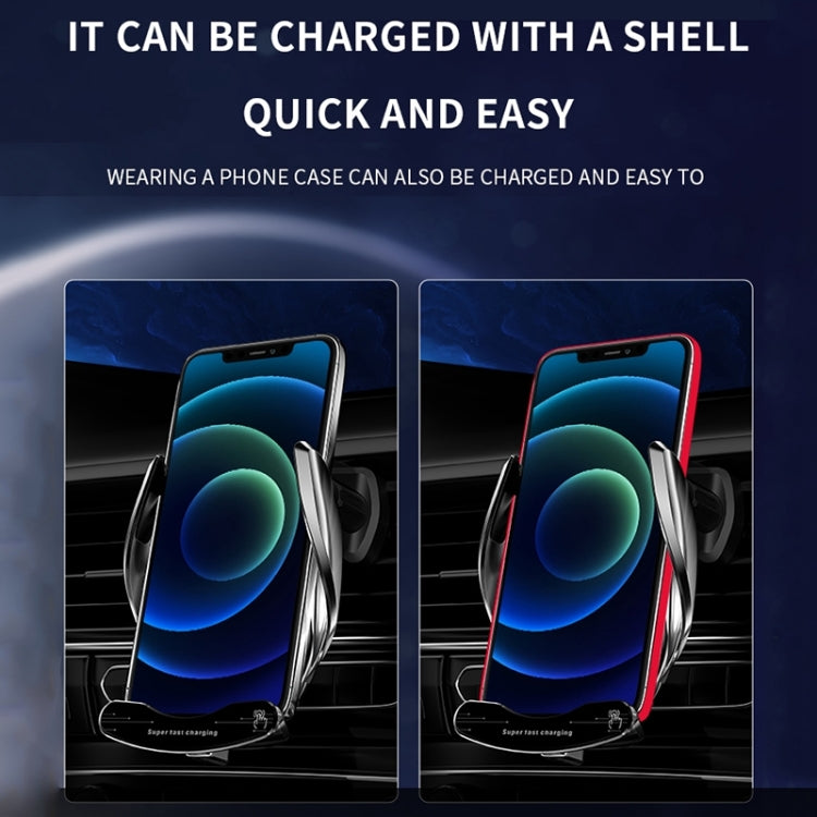 G10 Infrared lnduction Wireless Fast Charging Air Outlet Car Holder(Silver) - Wireless Charger Holders by PMC TechLife | Online Shopping South Africa | PMC TechLife | Buy Now Pay Later Mobicred