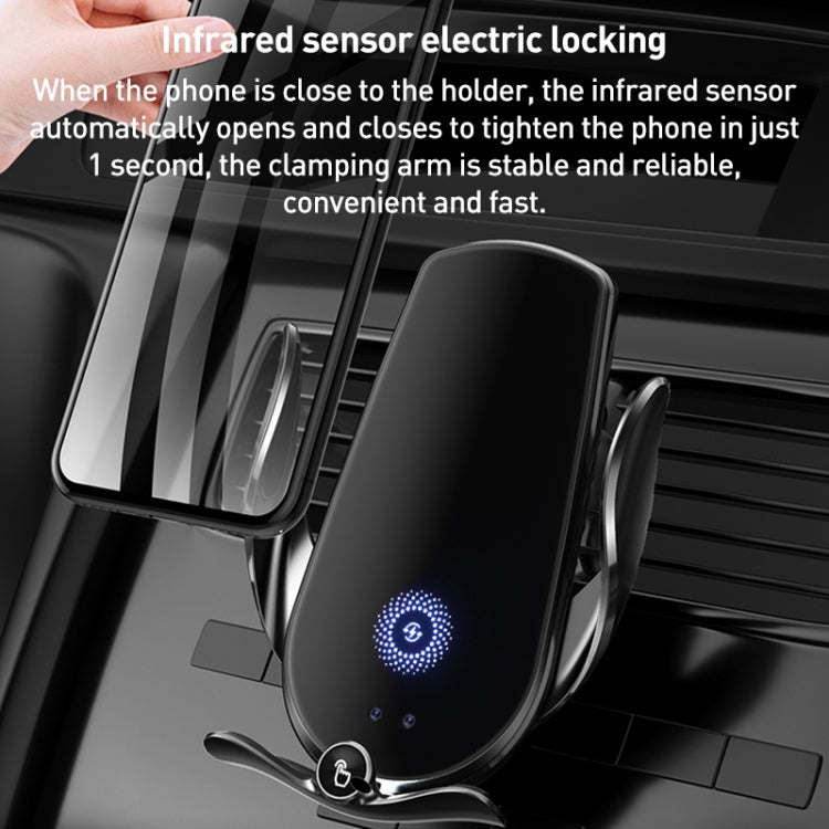 M3 Infrared lnduction Wireless Fast Charging Air Outlet Car Holder(Red) - Wireless Charger Holders by PMC Jewellery | Online Shopping South Africa | PMC Jewellery | Buy Now Pay Later Mobicred