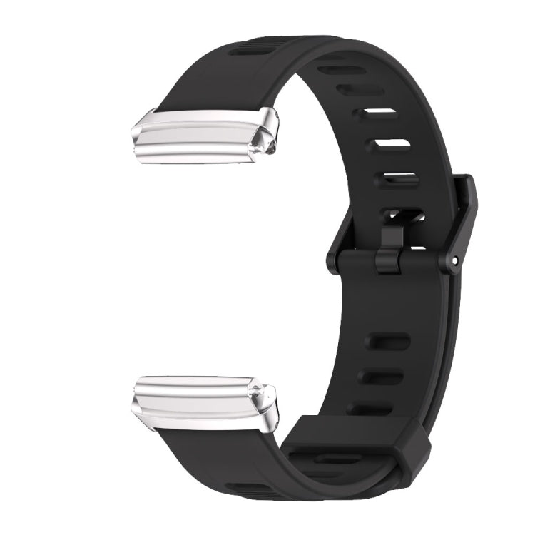 For Redmi Watch 3 Lite / Watch 3 Active Mijobs Flat Hole Breathable TPU Watch Band(Black+Silver) - Watch Bands by MIJOBS | Online Shopping South Africa | PMC TechLife | Buy Now Pay Later Mobicred