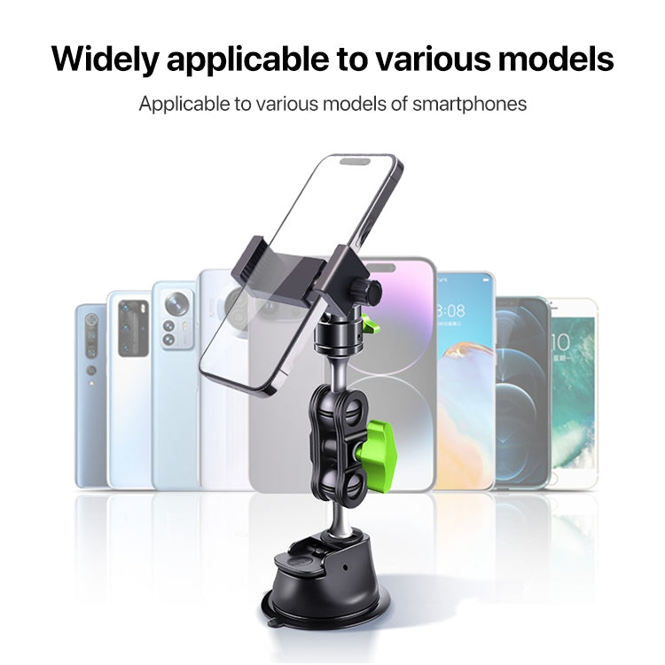 Single Suction Cup Pea Clamp Arm Holder 23cm with Knob Phone Clamp - Car Holders by PMC TechLife | Online Shopping South Africa | PMC TechLife | Buy Now Pay Later Mobicred