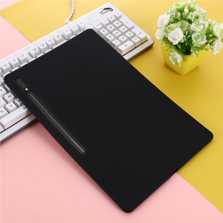 For Samsung Galaxy Tab S9 Ultra / S10 Ultra Pure Color Liquid Silicone Shockproof Tablet Case(Black) - Galaxy Tab S9 Ultra Cases by PMC Jewellery | Online Shopping South Africa | PMC Jewellery | Buy Now Pay Later Mobicred