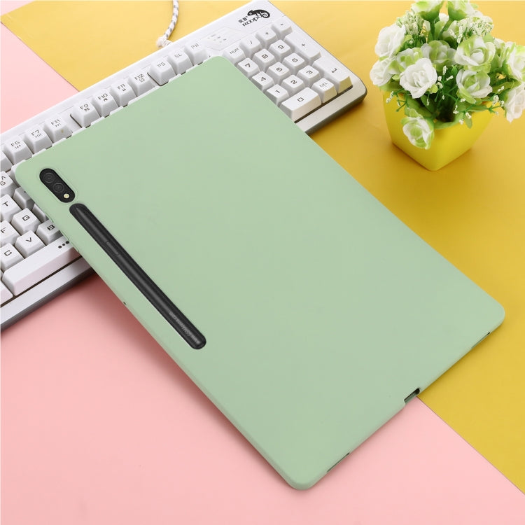 For Samsung Galaxy Tab S9 Ultra / S10 Ultra Pure Color Liquid Silicone Shockproof Tablet Case(Green) - Galaxy Tab S9 Ultra Cases by PMC Jewellery | Online Shopping South Africa | PMC Jewellery | Buy Now Pay Later Mobicred