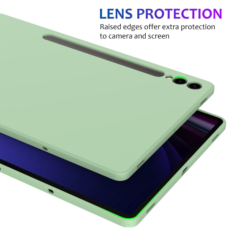 For Samsung Galaxy Tab S9+ Pure Color Liquid Silicone Shockproof Tablet Case(Green) - Galaxy Tab S9+ Cases by PMC Jewellery | Online Shopping South Africa | PMC Jewellery | Buy Now Pay Later Mobicred