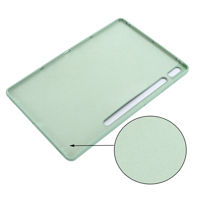 For Samsung Galaxy Tab S9 FE+ / S10+ Pure Color Liquid Silicone Shockproof Tablet Case(Green) - Galaxy Tab S9 FE+ by PMC Jewellery | Online Shopping South Africa | PMC Jewellery | Buy Now Pay Later Mobicred