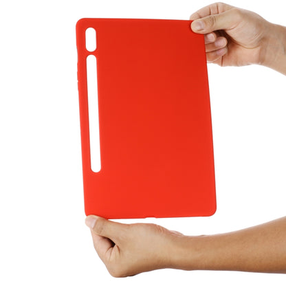 For Samsung Galaxy Tab S9 Pure Color Liquid Silicone Shockproof Tablet Case(Red) - Galaxy Tab S9 Cases by PMC Jewellery | Online Shopping South Africa | PMC Jewellery | Buy Now Pay Later Mobicred