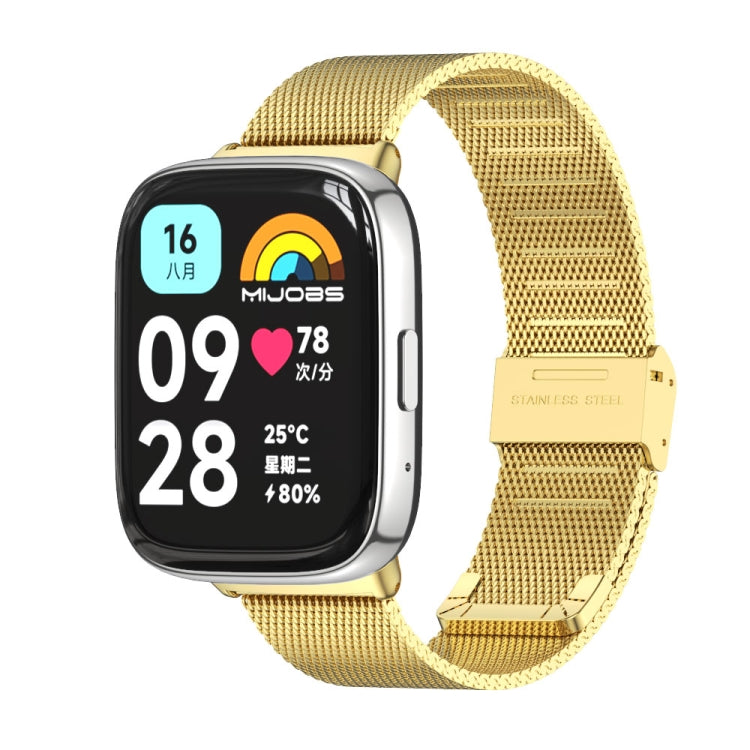 For Redmi Watch 3 Lite / Watch 3 Active Mijobs Milan Buckle Metal Watch Band(Gold) - free shipping - PMC TechLife - Order now!