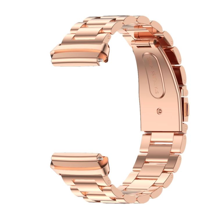For Redmi Watch 3 Lite / Watch 3 Active Mijobs Three-Bead Metal Stainless Steel Watch Band(Rose Gold) - free shipping - PMC TechLife - Order now!