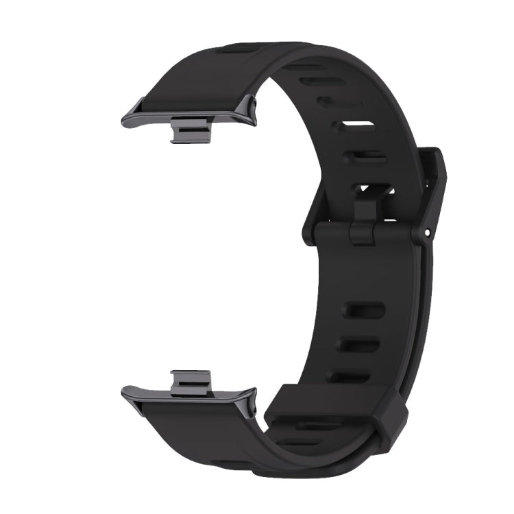 For Xiaomi Mi Band 8 Pro Mijobs Flat Hole Breathable Silicone Watch Band(Black) - Watch Bands by MIJOBS | Online Shopping South Africa | PMC Jewellery | Buy Now Pay Later Mobicred