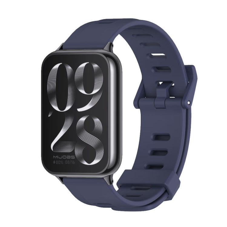 For Xiaomi Smart Band 9 Pro / 8 Pro Mijobs Flat Hole Breathable Silicone Watch Band(Midnight Blue+Black) - free shipping - PMc TechLife - Order now!