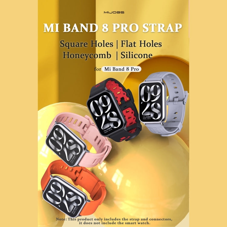 For Xiaomi Smart Band 9 Pro / 8 Pro Mijobs Flat Hole Breathable Silicone Watch Band(Pink+Silver) - free shipping - PMc TechLife - Order now!