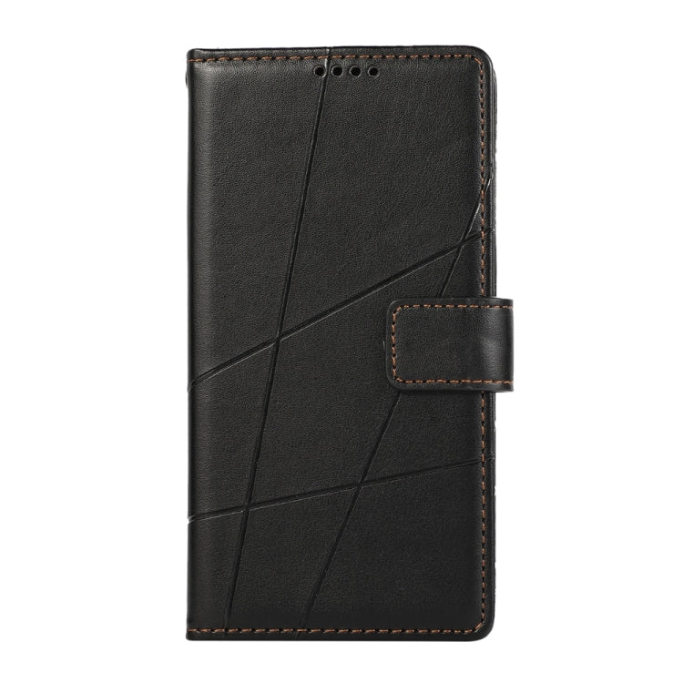 For Google Pixel 9 PU Genuine Leather Texture Embossed Line Phone Case(Black) - Google Cases by PMC Jewellery | Online Shopping South Africa | PMC Jewellery | Buy Now Pay Later Mobicred