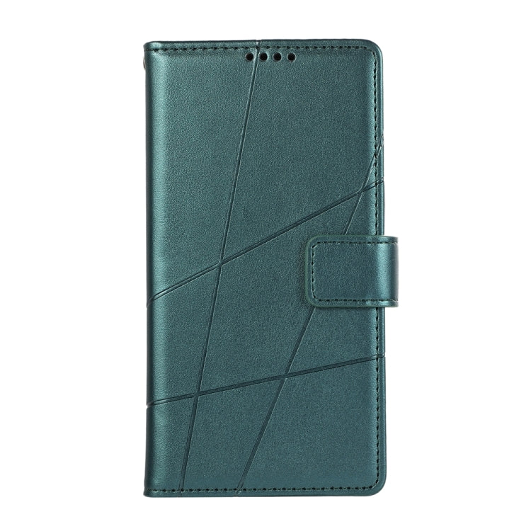 For Google Pixel 9 PU Genuine Leather Texture Embossed Line Phone Case(Green) - Google Cases by PMC Jewellery | Online Shopping South Africa | PMC Jewellery | Buy Now Pay Later Mobicred