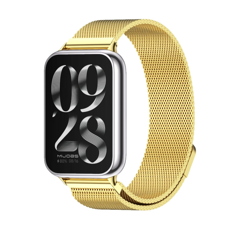For Xiaomi Smart Band 9 Pro / 8 Pro Mijobs Milan Magnetic Stainless Steel Watch Band(Gold) - free shipping - PMc TechLife - Order now!