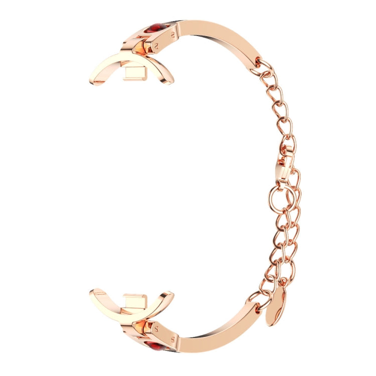 For Xiaomi Mi Band 8 Mijobs Ruyi Beauty Bracelet Watch Band(Rose Gold Red) - Watch Bands by MIJOBS | Online Shopping South Africa | PMC TechLife