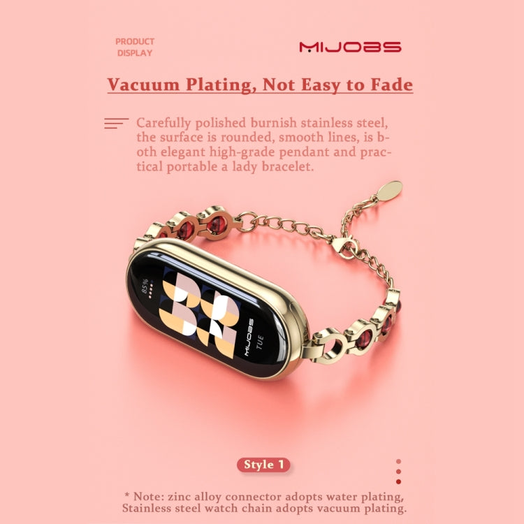 For Xiaomi Smart Band 10 / 9 / 8 Mijobs Mermaid Beauty Bracelet Watch Band(Light Gold Red) - free shipping - PMC TechLife - Order now!