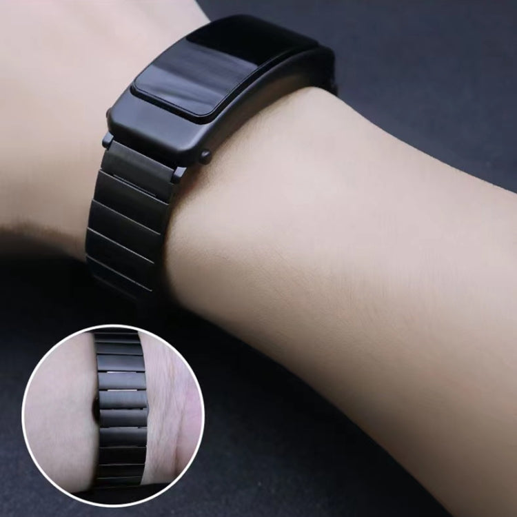 For Huawei Band 7 / B3 / Watch Fit Mini One Bead Butterfly Buckle Stainless Steel Watch Band(Silver) - free shipping - PMC TechLife - Order now!