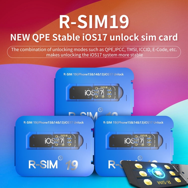 R-SIM 19 Turns Locked Phone Into Unlocked iOS17 System Universal 5G Unlocking Card - Unlock SIM Card by PMC Jewellery | Online Shopping South Africa | PMC Jewellery