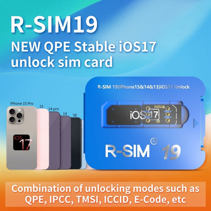 R-SIM 19 Turns Locked Phone Into Unlocked iOS17 System Universal 5G Unlocking Card - Unlock SIM Card by PMC Jewellery | Online Shopping South Africa | PMC Jewellery