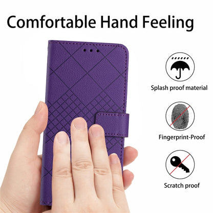 For Google Pixel 9 Rhombic Grid Texture Leather Phone Case(Purple) - Google Cases by PMC Jewellery | Online Shopping South Africa | PMC Jewellery | Buy Now Pay Later Mobicred